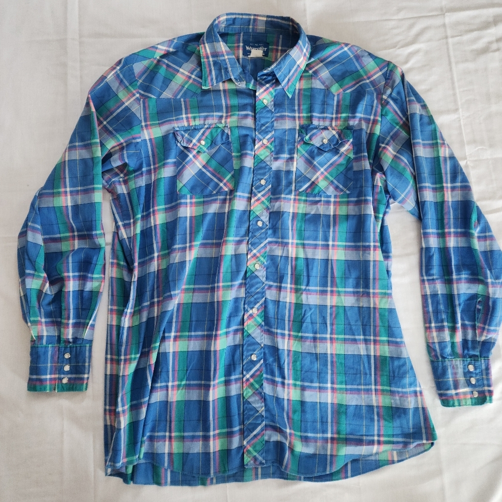 Wrangler Mens Pearl snap Button Long Sleeve